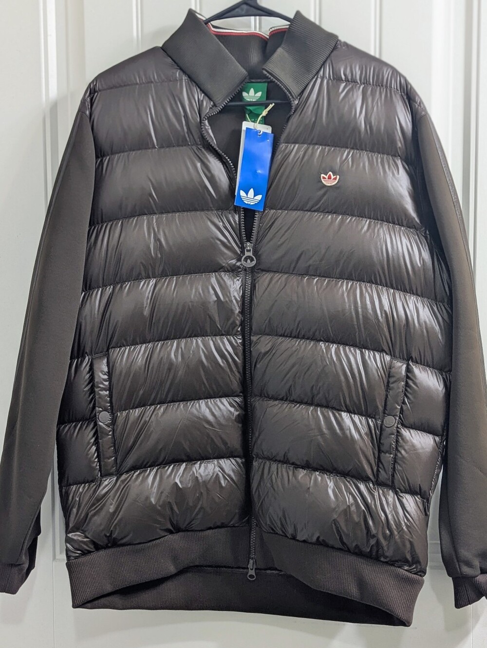 Adidas Originals Mens Brown Quilted Puffer Jacket NWT